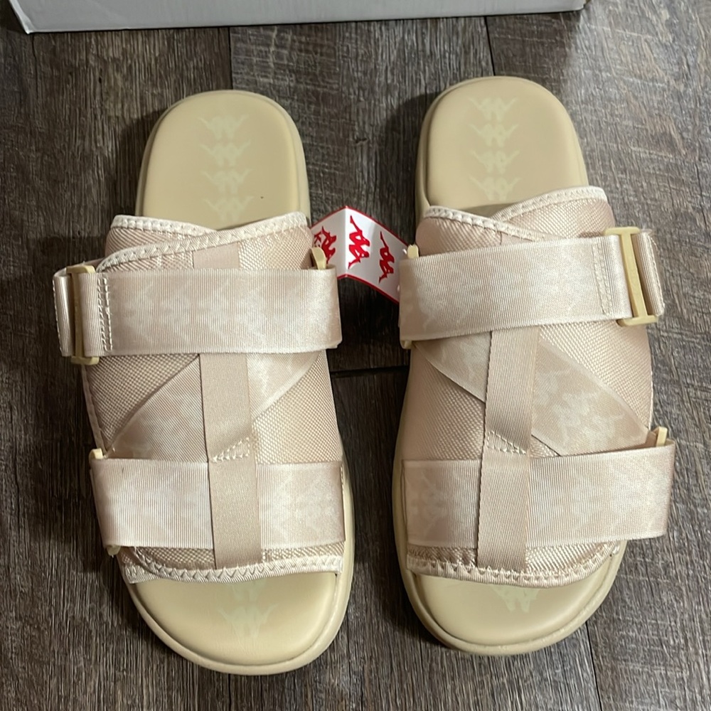 Kappa Beige Slide Sandals NEW - Picture 2 of 6